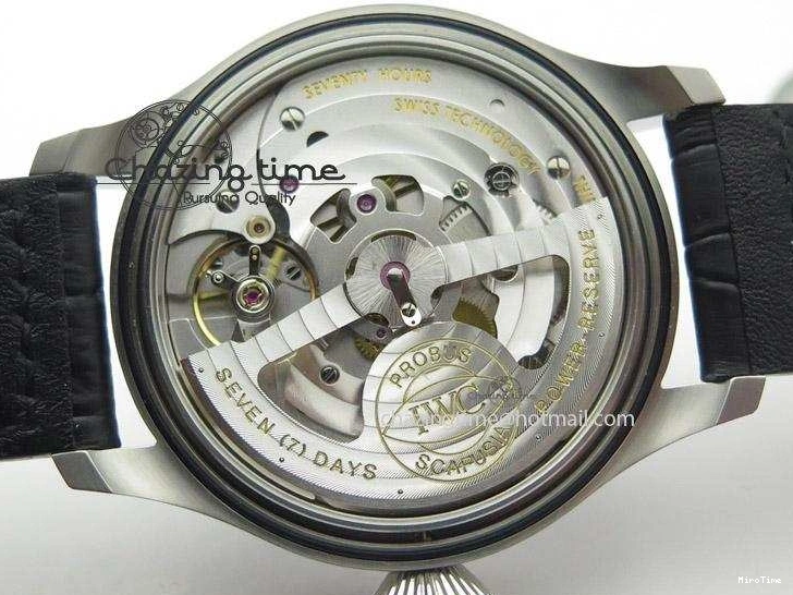 MIROTIME 0124 Timeless Big Pilot Real PR IW500901 ZF 1:1 Best Edition On Black Leather Strap A 7340